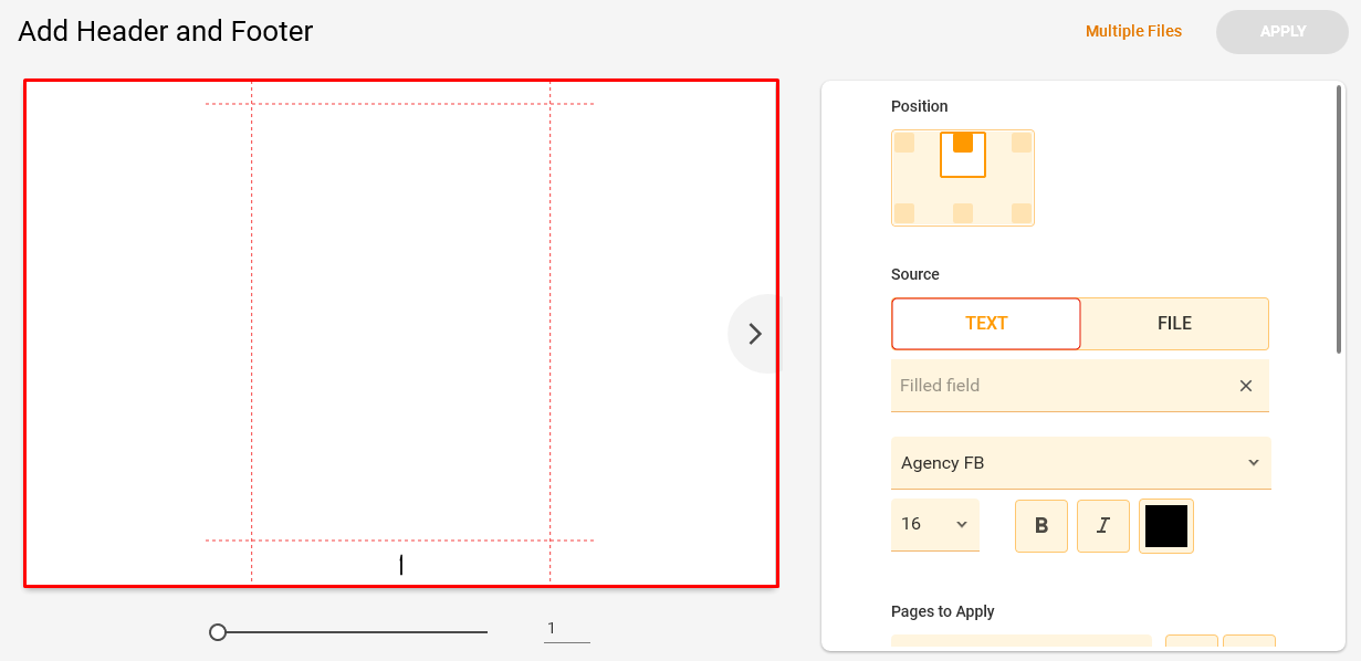 Configure headers and footers for different sections of a document