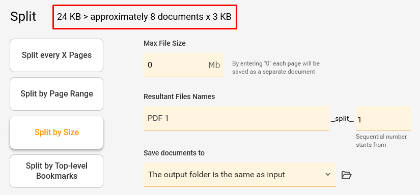 How to split all pages of a PDF document in half at once? – Help Center