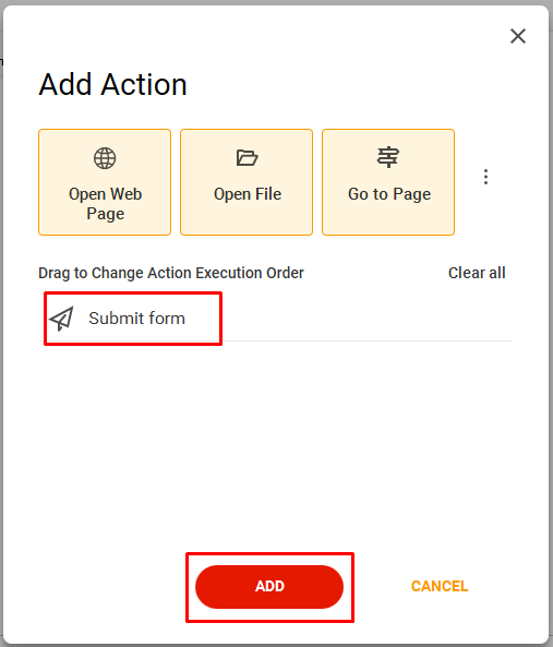 How can I add a Clear Form button?