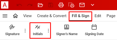 How to add Initials appearance in the Fill & Sign module? – Soda PDF