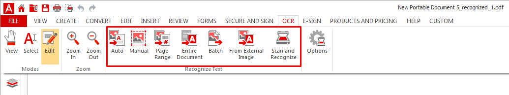 pdf architect 5 search and find text