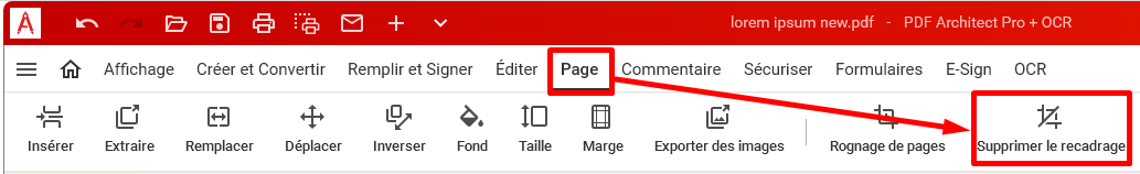 Comment recadrer une page PDF – PDF Architect