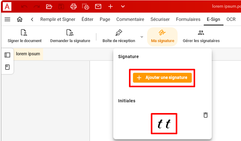 Comment créer une apparence de signature dans le module E-Sign – PDF ...